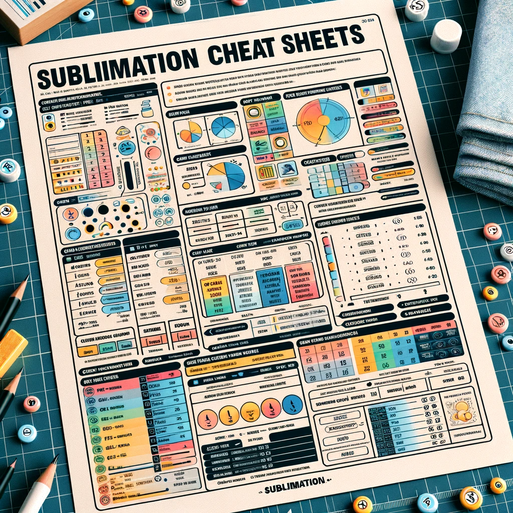 Sublimation Cheat Sheets for Crafters!