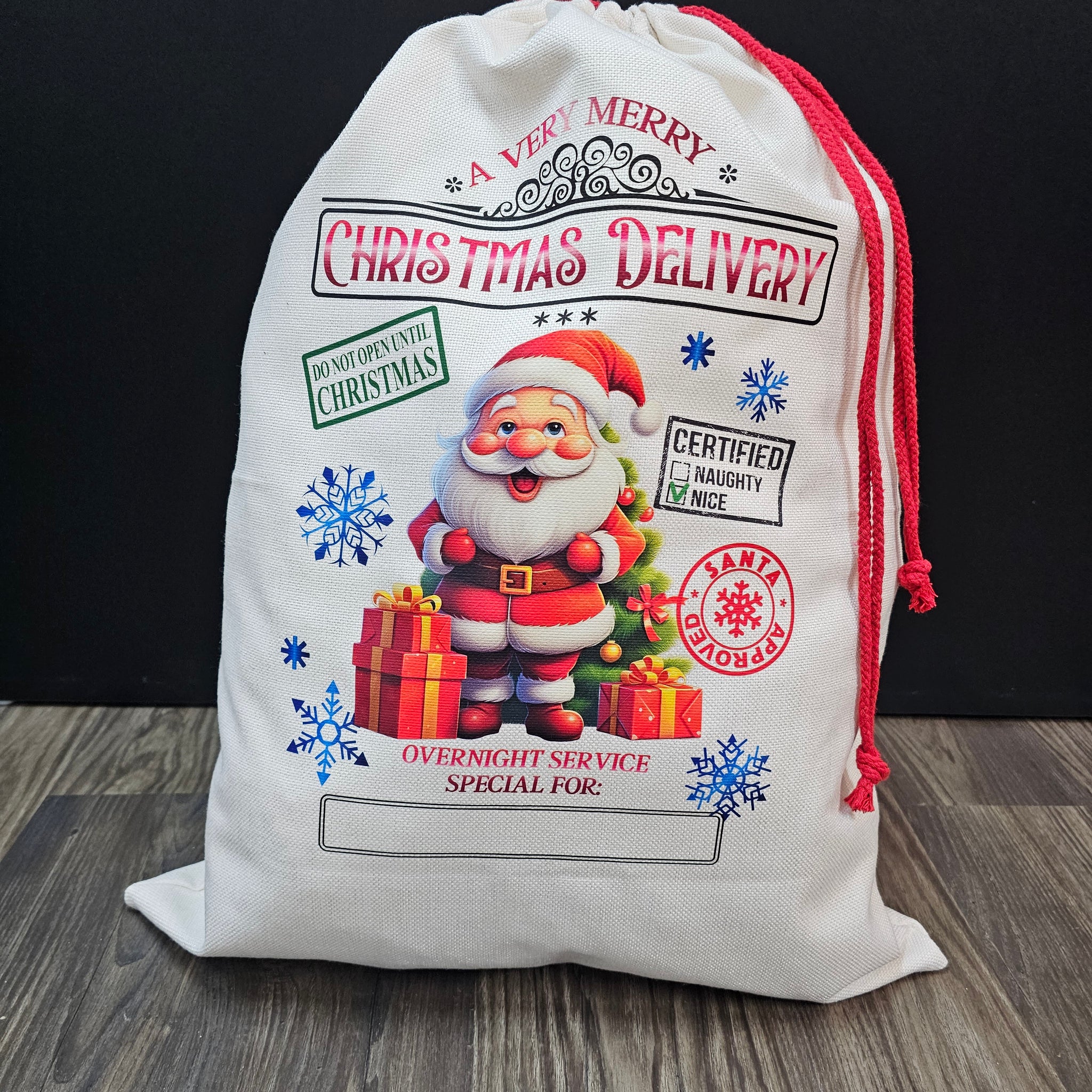 Custom Christmas Sacks with Image