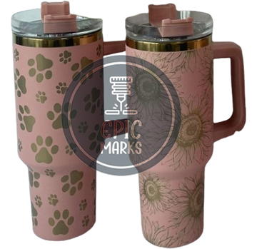 40 Oz Copper & Pink Tumbler