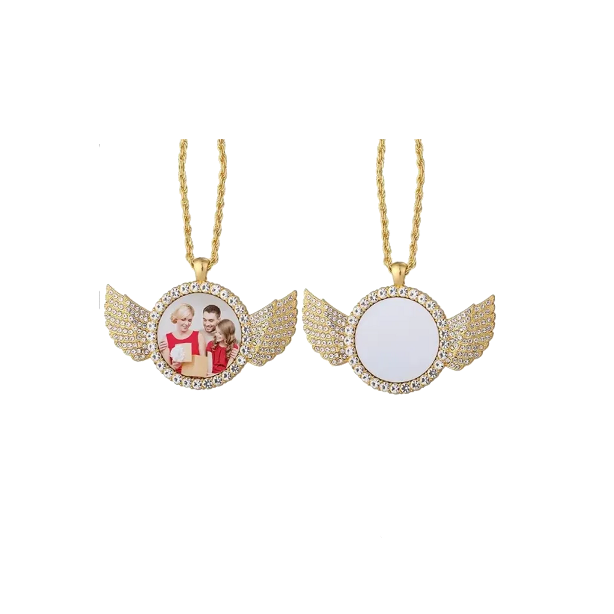 Sublimation Angel Wing Shape Necklace