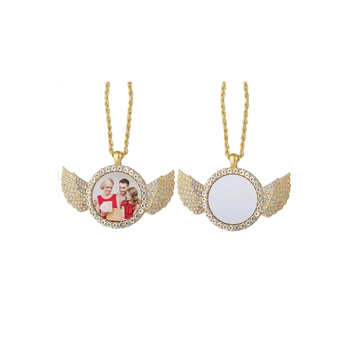 Sublimation Angel Wing Shape Necklace