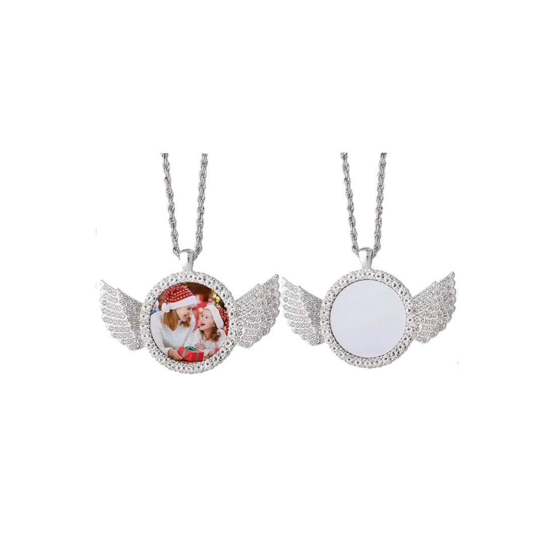 Sublimation Angel Wing Shape Necklace