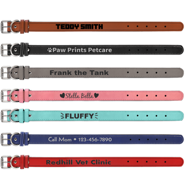 Laserable Leatherette Dog Collar