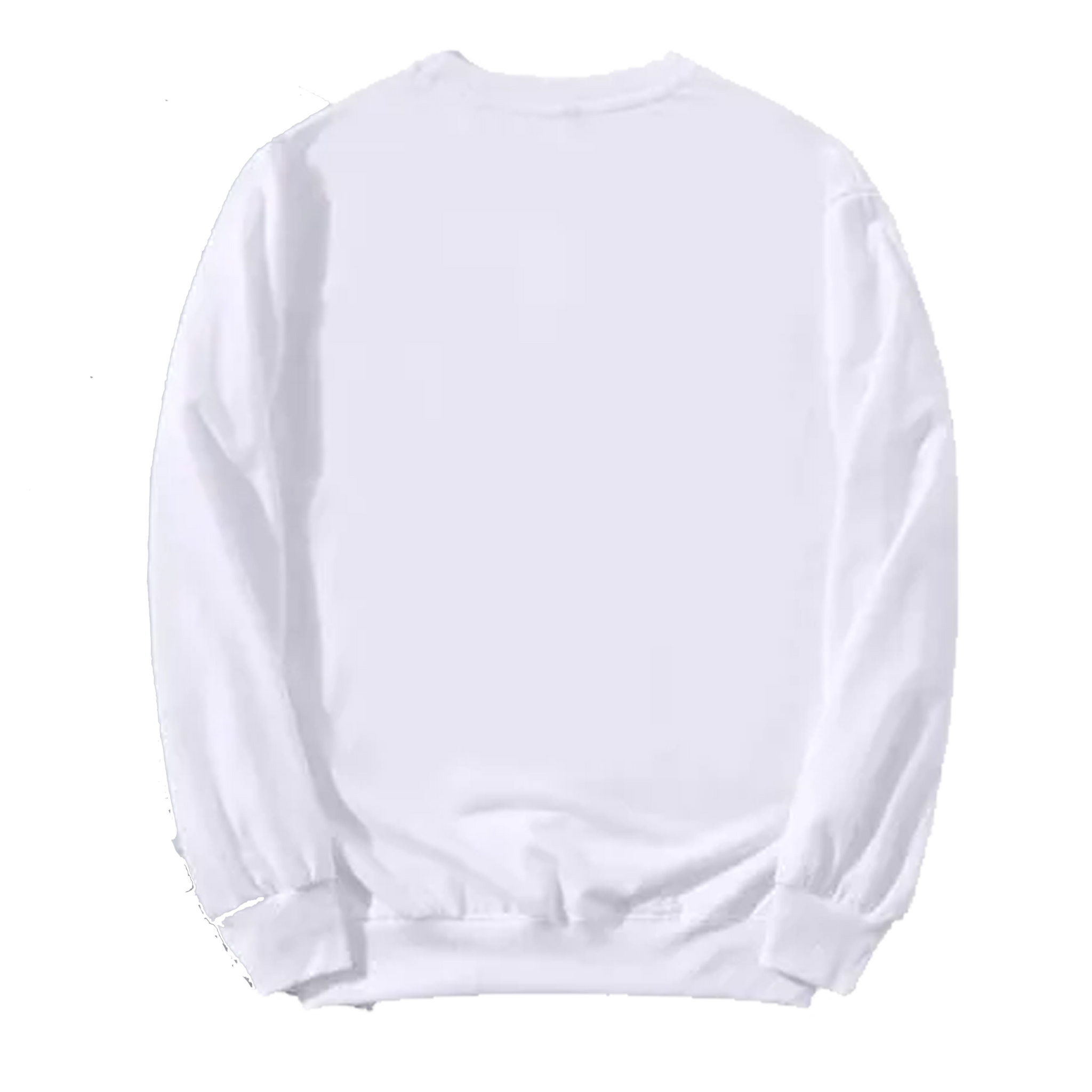 White 95% polyester sublimation sweatshirt