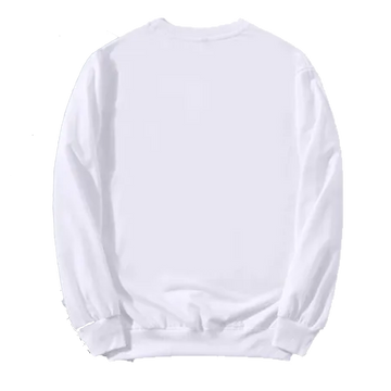 White 95% polyester sublimation sweatshirt