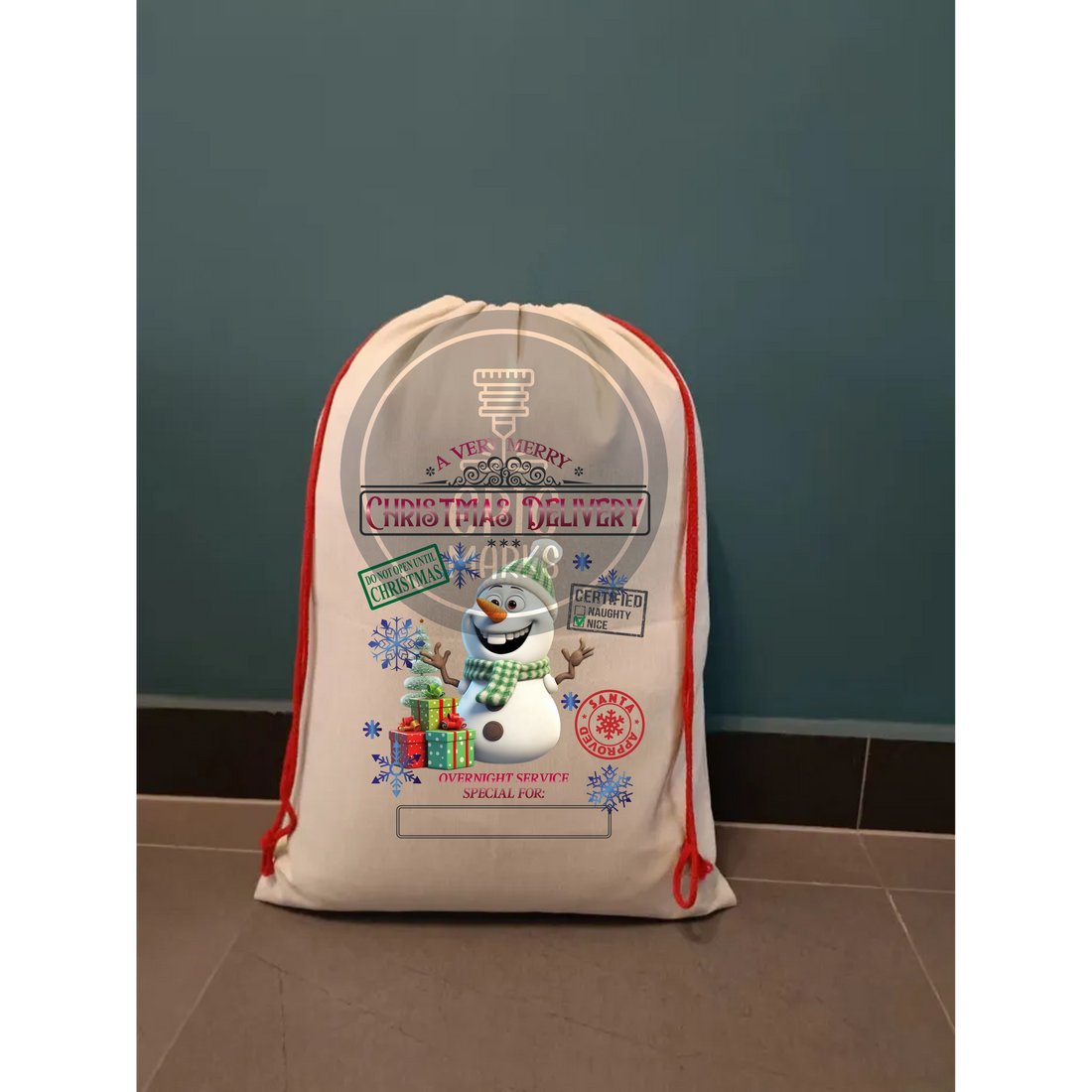 Custom Christmas Sacks with Image