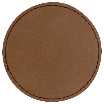 3" Round Laserable Leatherette